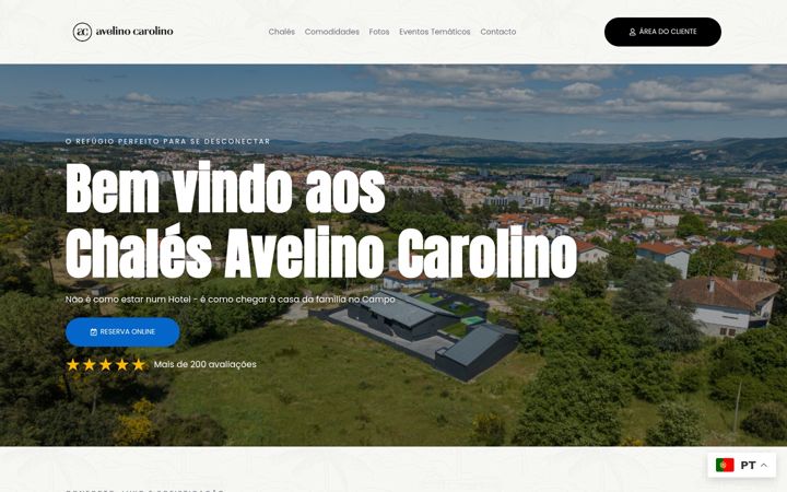 Ekrano kopija chalesavelinocarolino.pt