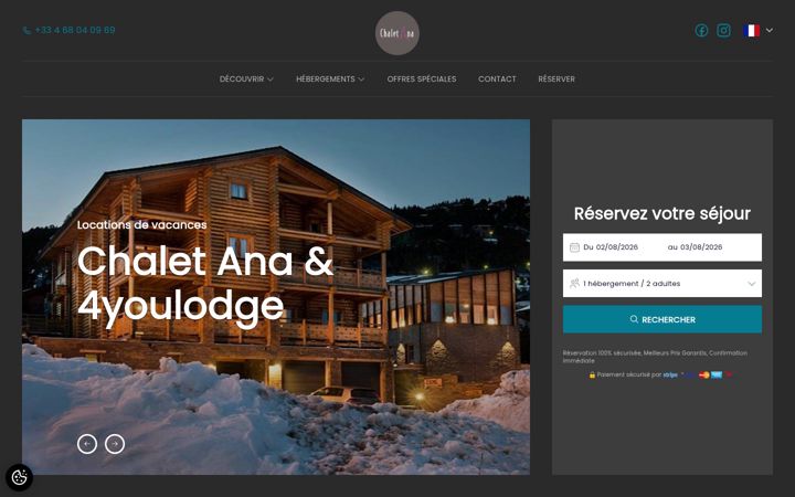 Screenshot of chalet-ana.com