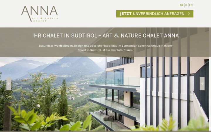 Screenshot of chalet-anna.com