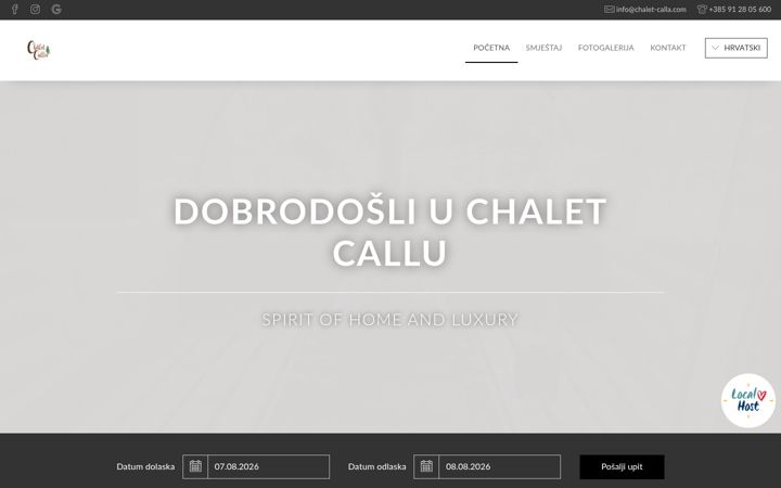 Screenshot of chalet-calla.com