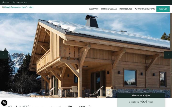 Screenshot of chalet-clemence.com
