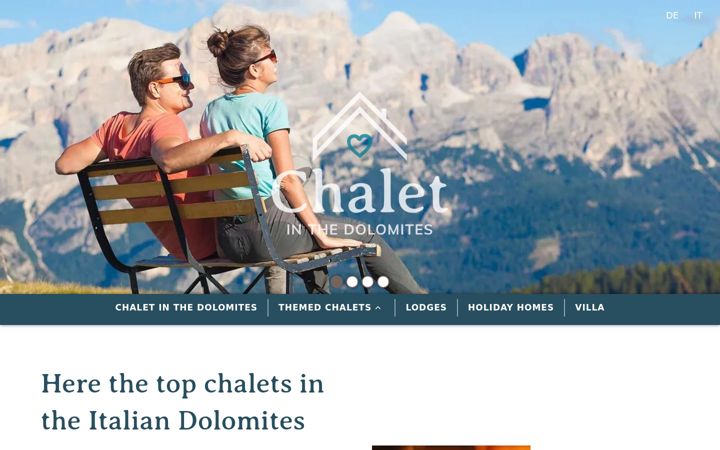 Screenshot of chalet-dolomites.com