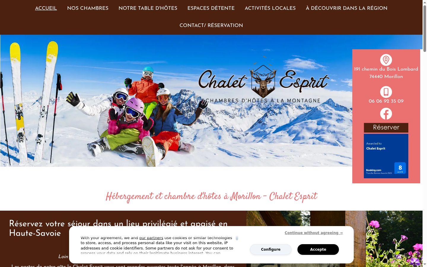 Screenshot of the consent banner shown before any interaction