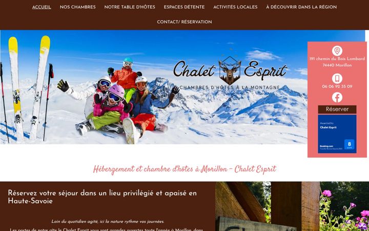 Capture d'écran de chalet-esprit.fr