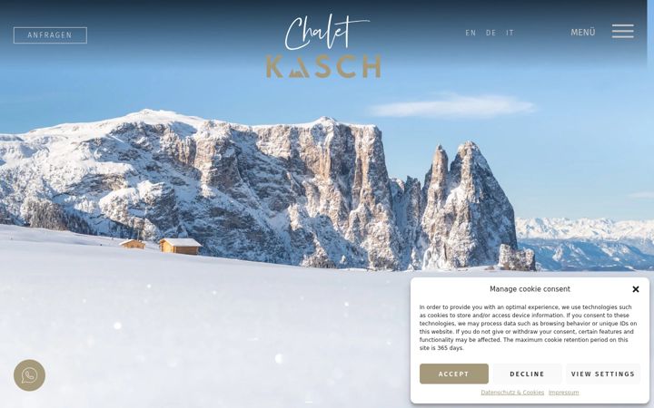 Screenshot of chalet-kasch.com