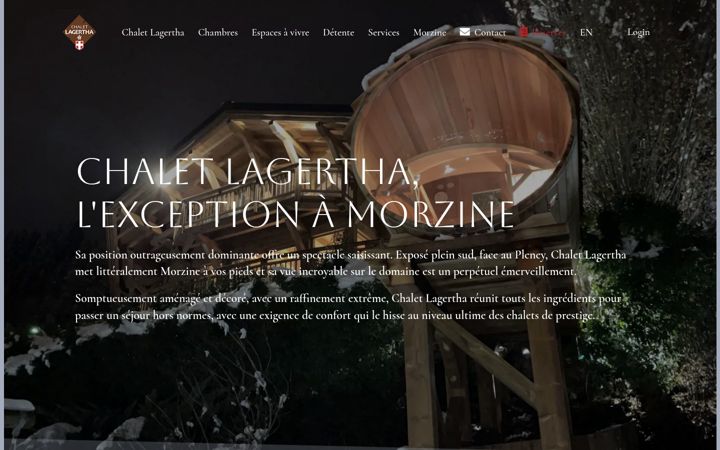 Capture d'écran de chalet-lagertha.fr