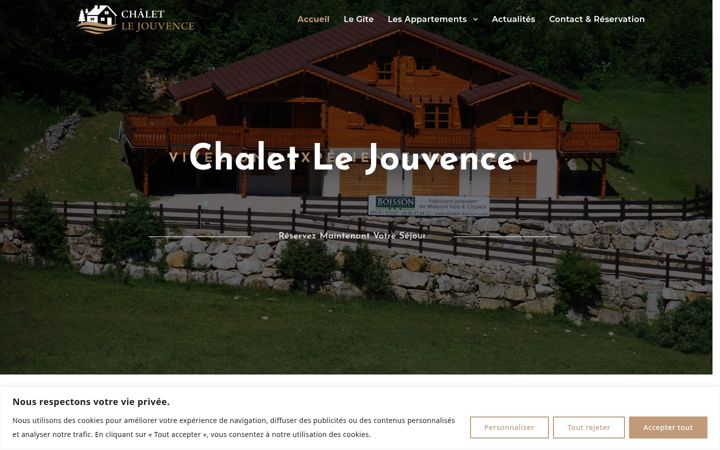 Capture d'écran de chalet-lejouvence.fr