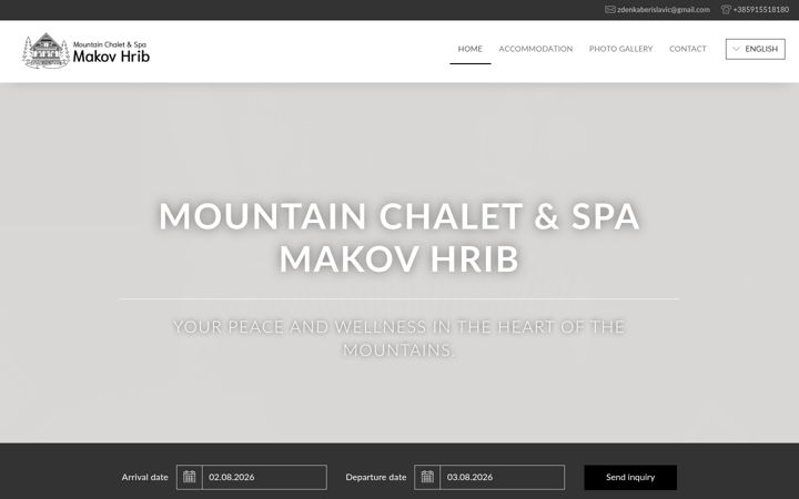 Screenshot of chalet-makovhrib.com