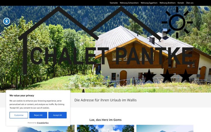 Screenshot of chalet-pantke.com