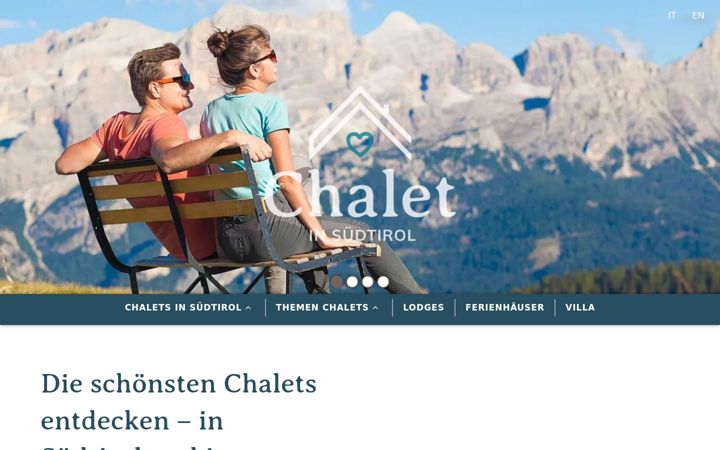 Zrzut ekranu chalet-suedtirol.it