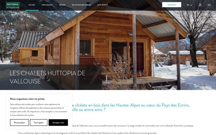 Screenshot of chalet-vallouise.com