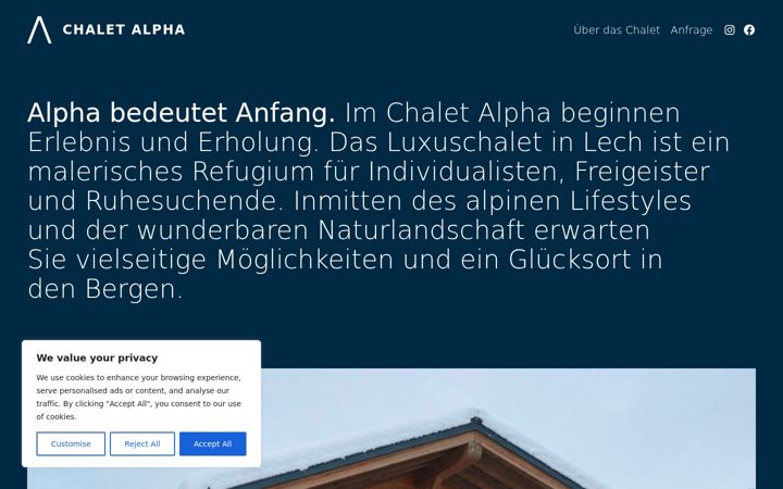 Screenshot of chaletalpha.com