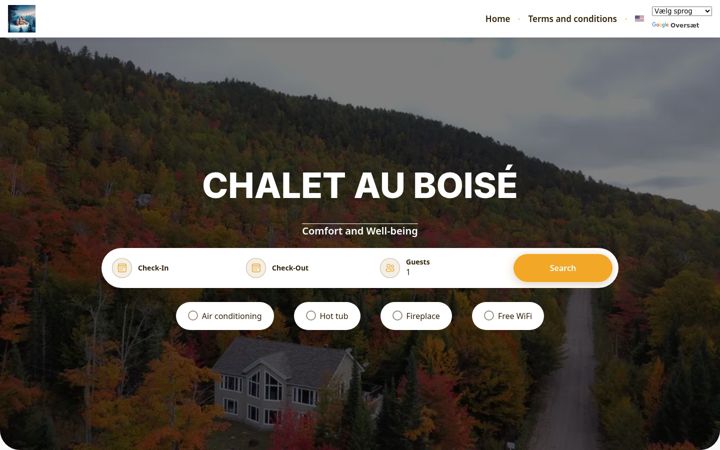 Skärmbild av chaletauboise.ca