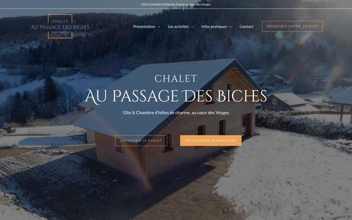 Screenshot of chaletaupassagedesbiches.com