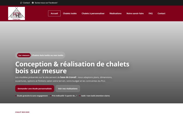 Screenshot of chaletbois-nature.com