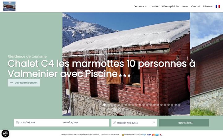Screenshot of chaletc4valmeinier.com