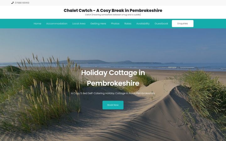 Screenshot von chaletcwtch.co.uk