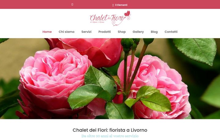 Screenshot stránky chaletdeifiori.it