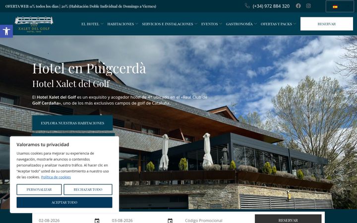 Screenshot of chaletdelgolf.com