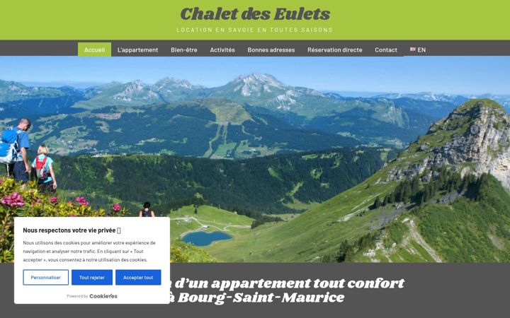 Screenshot van chaletdeseulets.fr
