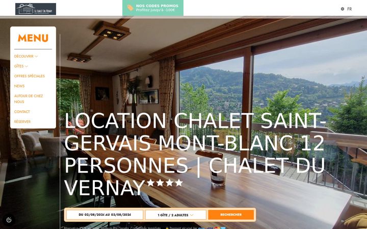 Screenshot van chaletduvernay.fr
