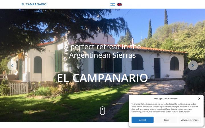 Screenshot of chaletelcampanario.com