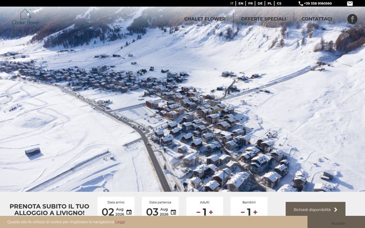 Screenshot stránky chaletflower.it