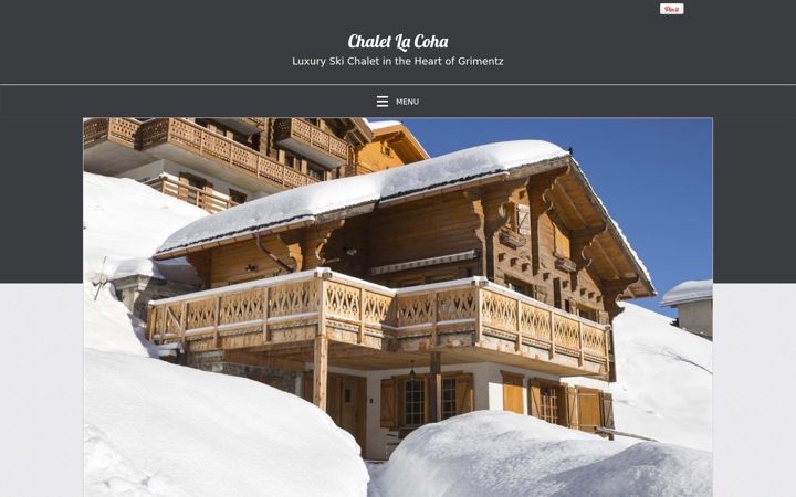 Screenshot of chaletgrimentz.com