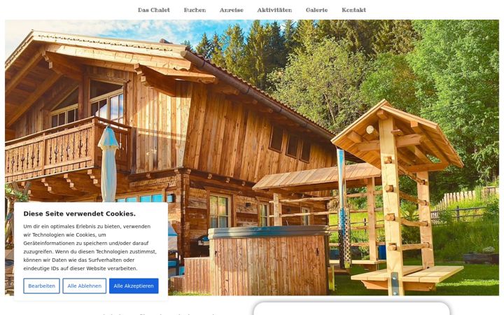 Screenshot of chalethirschberg.com