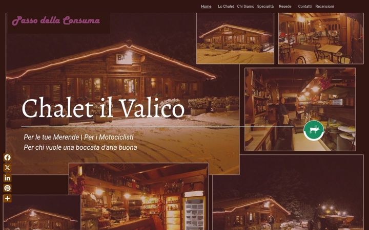 Screenshot stránky chaletilvalico.it