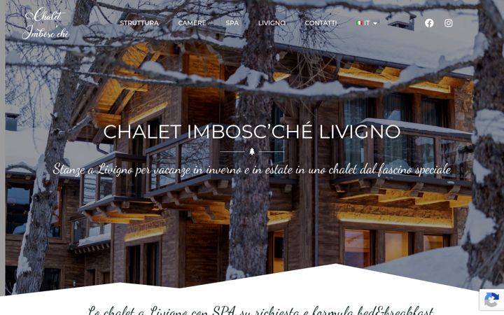 Screenshot stránky chaletimboscche.it