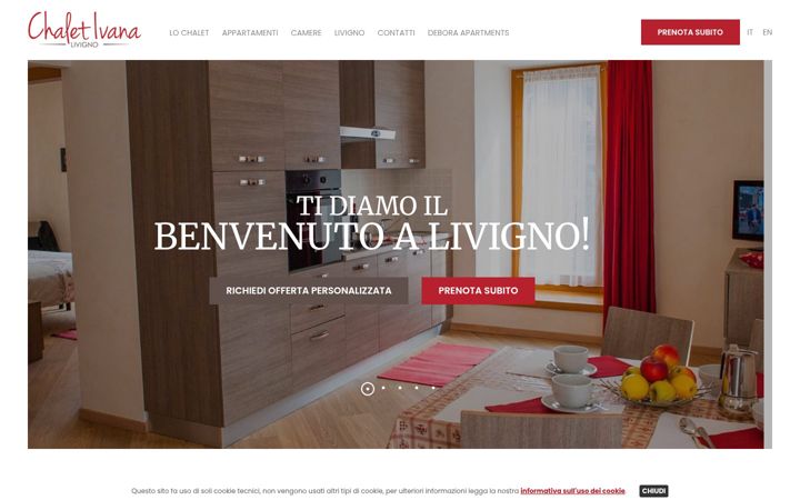 Screenshot of chaletivanalivigno.com