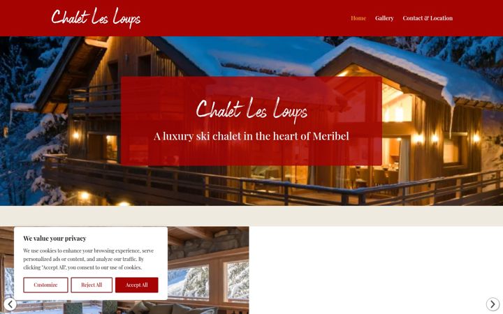 Screenshot von chaletlesloups.co.uk