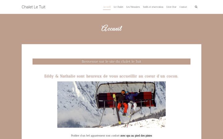 Screenshot van chaletletuit.fr
