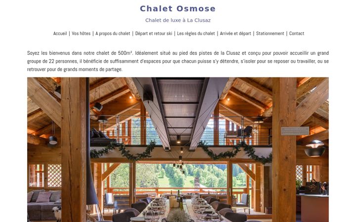 Screenshot van chaletosmose.fr