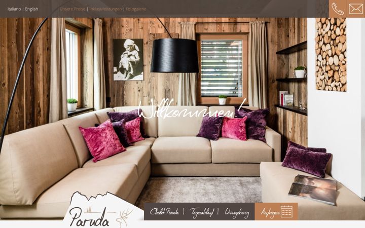 Screenshot of chaletparuda.com