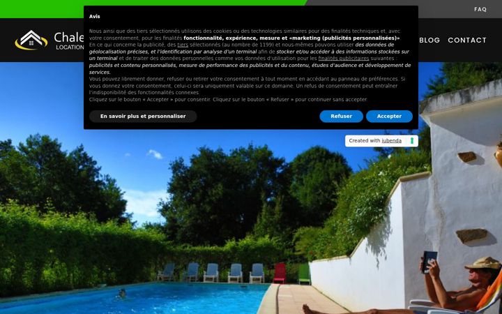 Screenshot of chalets-de-pierretoun.com