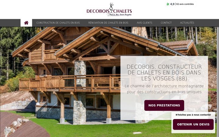 Screenshot of chalets-decobois.com