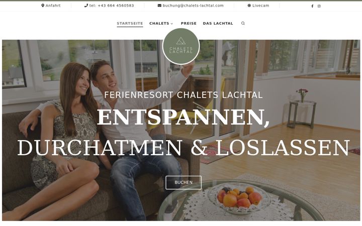 Screenshot of chalets-lachtal.com