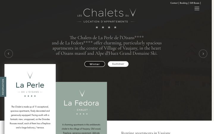 Screenshot of chalets-vdevaujany.com