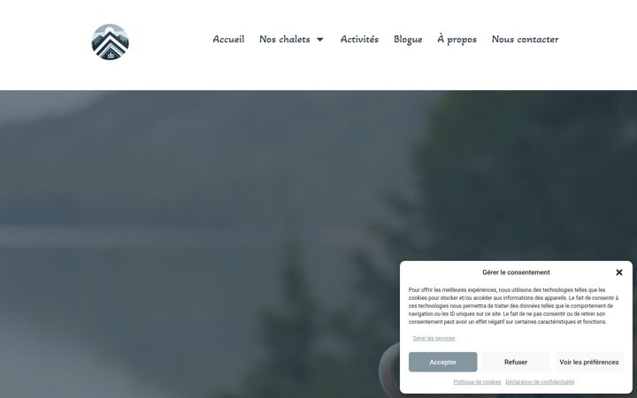 Skärmbild av chaletsalanaudiere.ca