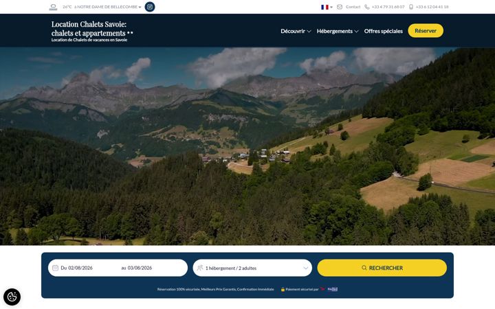 Screenshot of chaletsavoie.com
