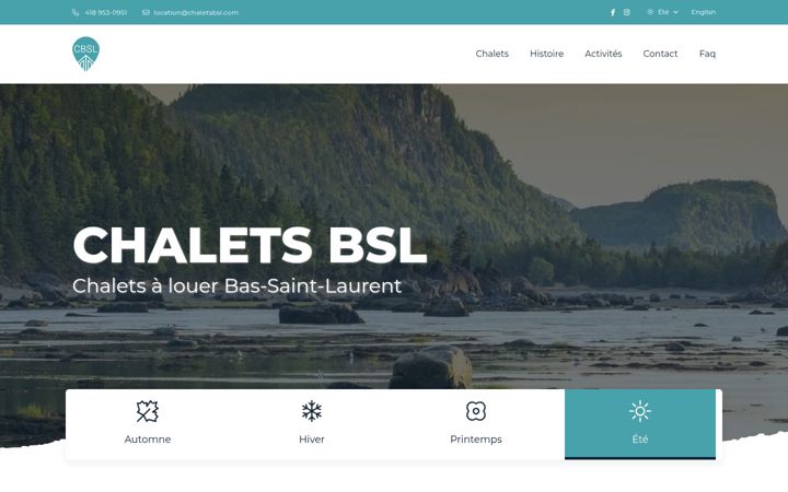 Screenshot of chaletsbsl.com