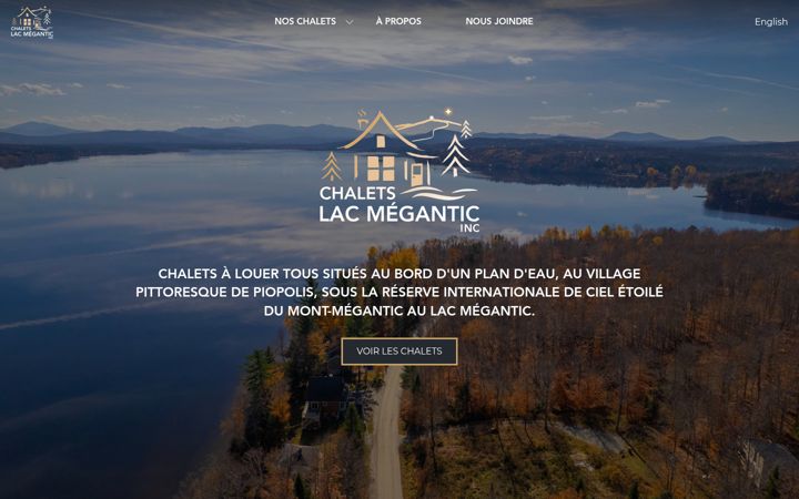 Screenshot of chaletslacmegantic.com