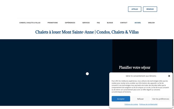 Screenshot of chaletsmontmorency.com