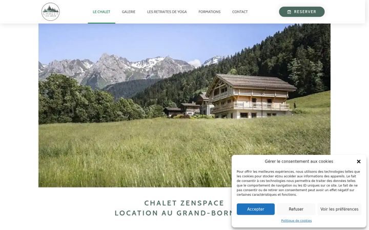Posnetek zaslona chaletzenspace.fr