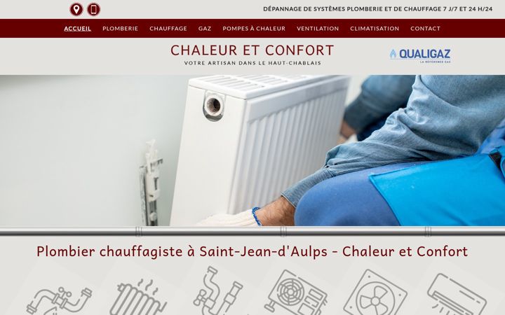 Posnetek zaslona chaleur-confort.fr