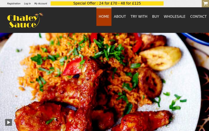 Screenshot of chaleysauce.com