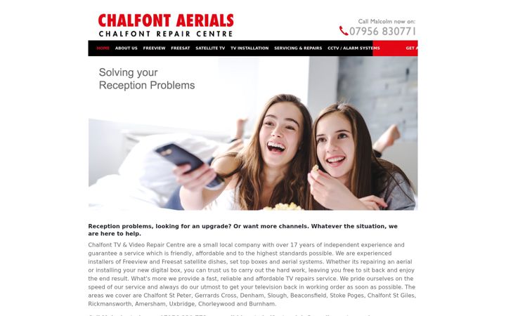 Screenshot von chalfontaerials.co.uk