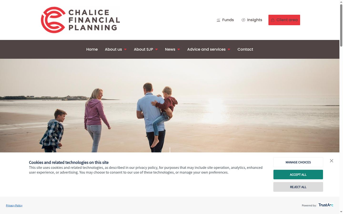 Screenshot des Einwilligungsbanners vor jeglicher Interaktion